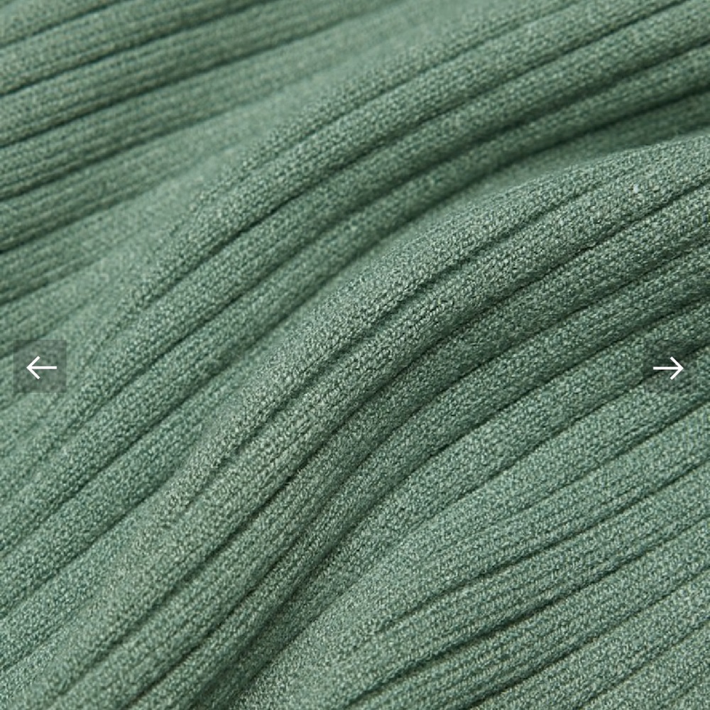 ARITZIA WILFRED Sage Green Ribbed Dress NWT! Size L - Picture 8 of 16